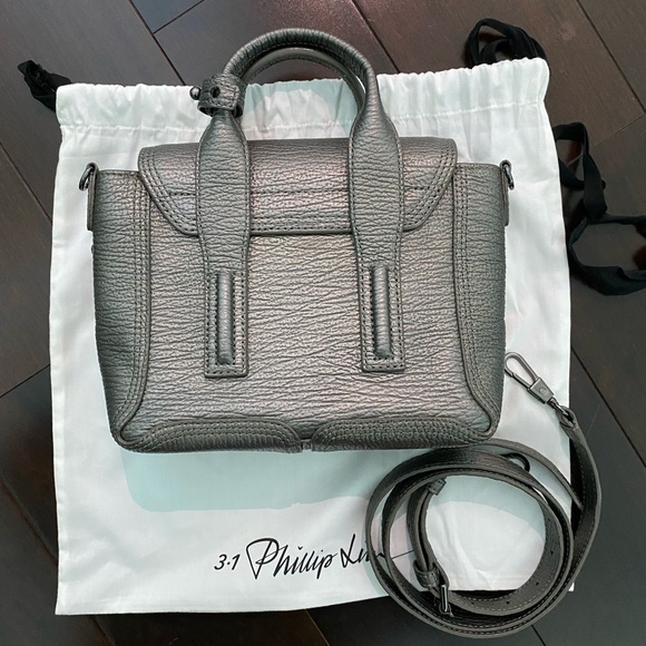 3.1 Phillip Lim Pashli Mini Satchel Bag Pewter - Picture 4 of 10